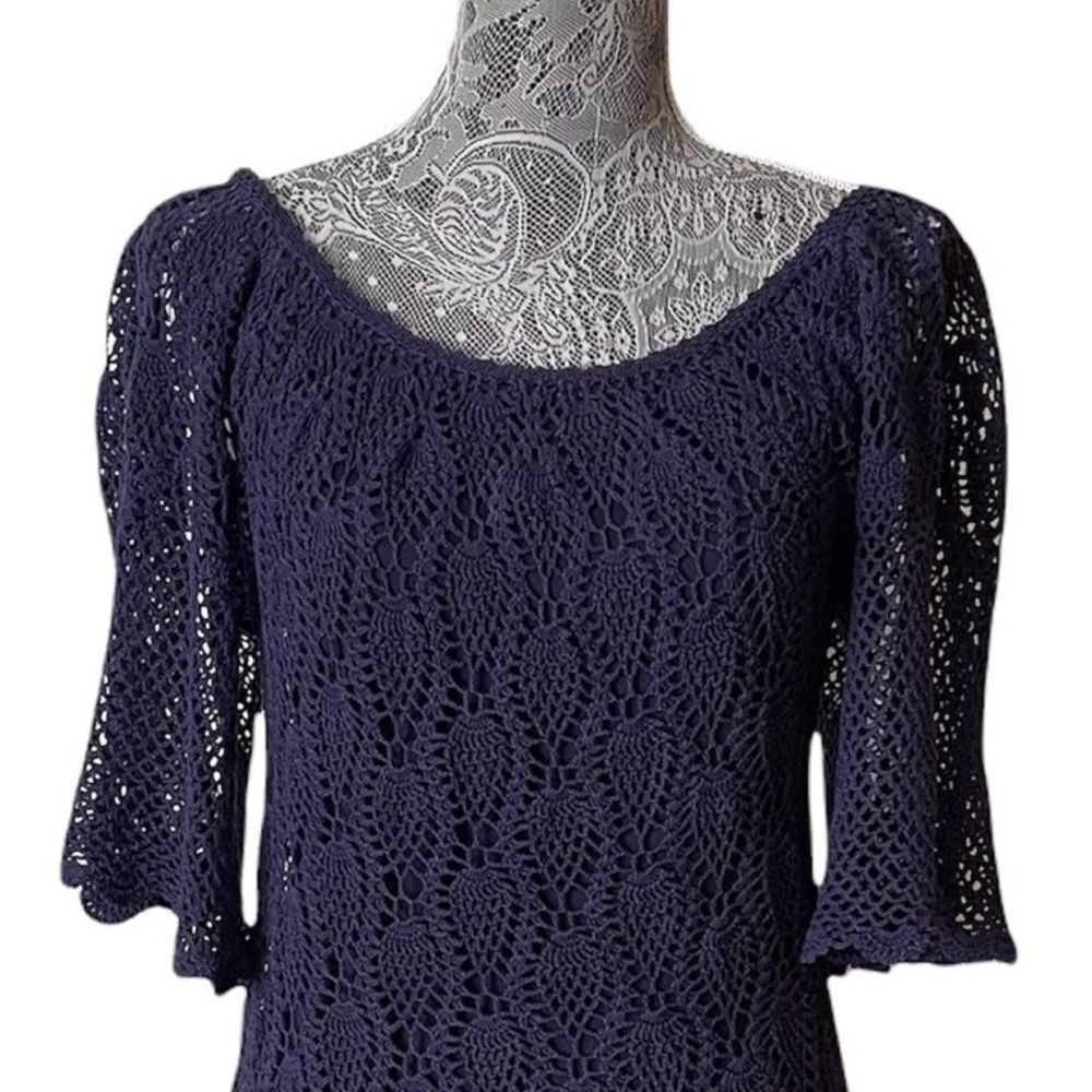Vintage Y2K Betsey Johnson Crochet Dress Size Small - Picture 4 of 8